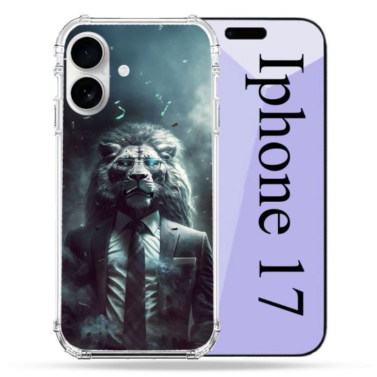 Coque Renforcée Magsafe Pour Iphone 17 Animal Lion Business