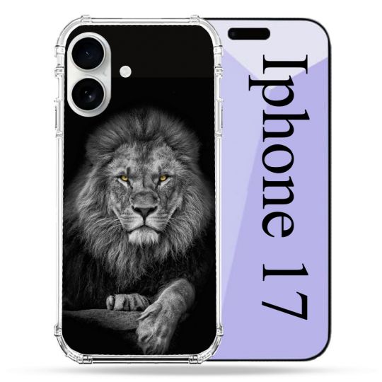 Coque Renforcée Magsafe Pour Iphone 17 Animal Lion Majestueux