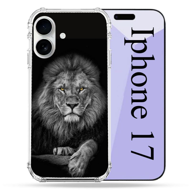 Coque Renforcée Magsafe Pour Iphone 17 Animal Lion Majestueux