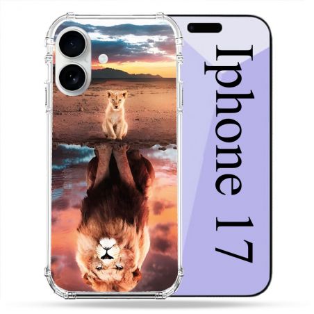 Coque Renforcée Magsafe Pour Iphone 17 Animal Lion Reflet