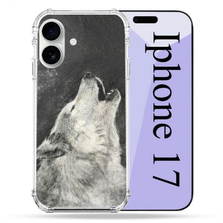 Coque Renforcée Magsafe Pour Iphone 17 Animal Loup Hurlement