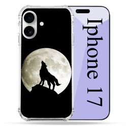 Coque Renforcée Magsafe Pour Iphone 17 Animal Loup Noir