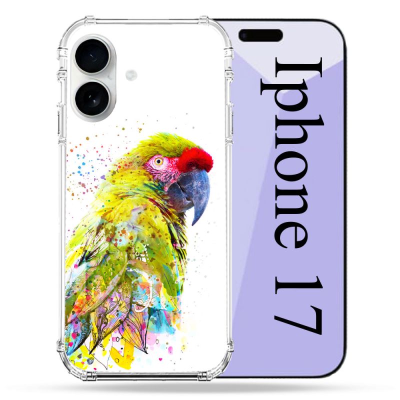 Coque Renforcée Magsafe Pour Iphone 17 Animal Perroquet Jaune
