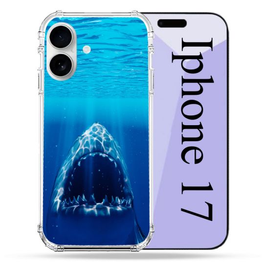 Coque Renforcée Magsafe Pour Iphone 17 Animal Requin Dent
