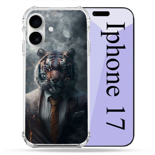 Coque Renforcée Magsafe Pour Iphone 17 Animal Tigre Business