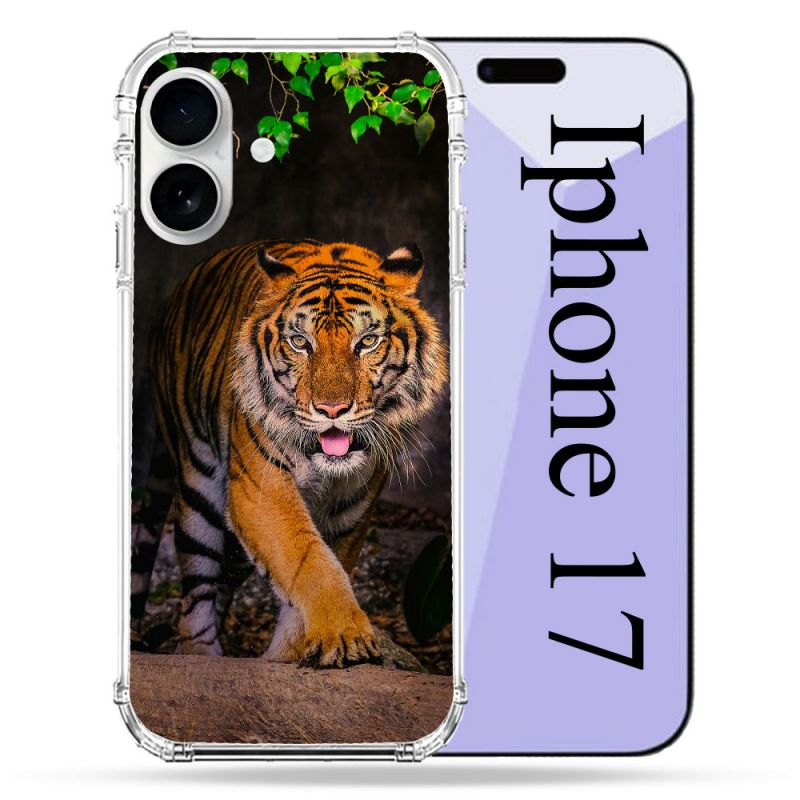 Coque Renforcée Magsafe Pour Iphone 17 Animal Tigre Jungle