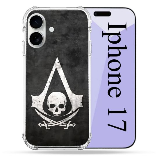 Coque Renforcée Magsafe Pour Iphone 17 Assassin Creed Tete Mort