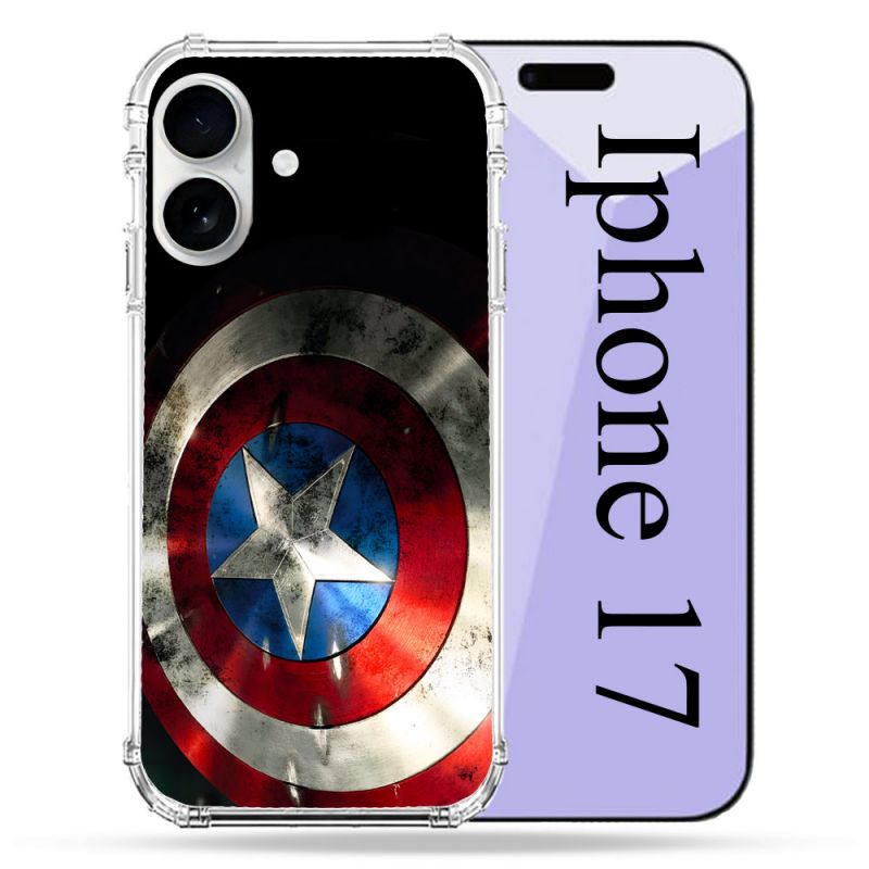 Coque Renforcée Magsafe Pour Iphone 17 Captain America Bouclier