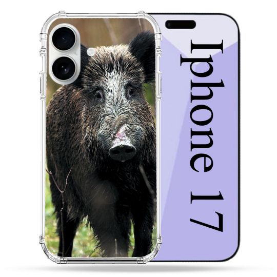 Coque Renforcée Magsafe Pour Iphone 17 Chasse Sanglier bois
