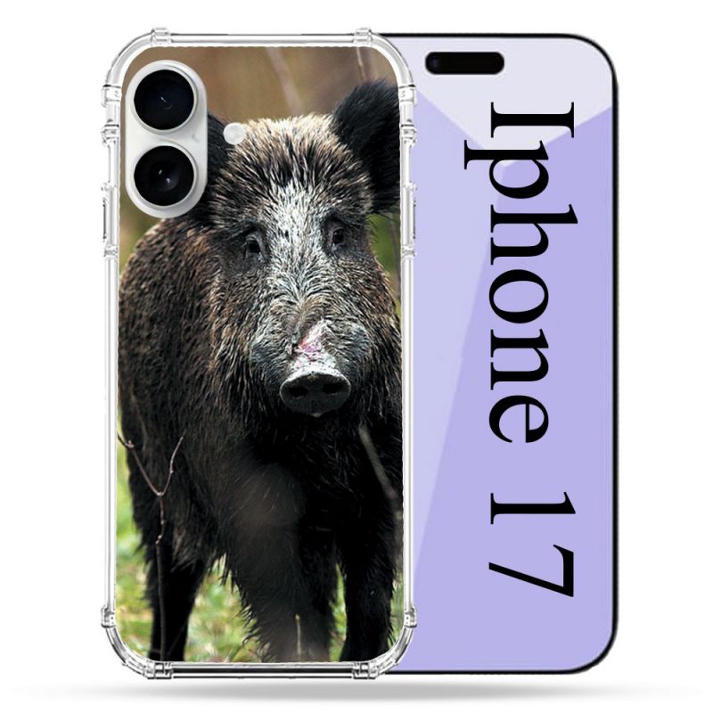 Coque Renforcée Magsafe Pour Iphone 17 Chasse Sanglier bois