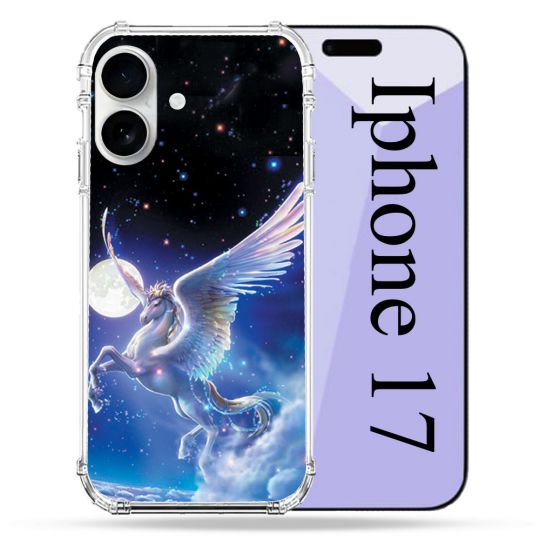 Coque Renforcée Magsafe Pour Iphone 17 Fantastique Licorne Céleste