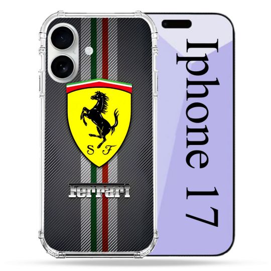 Coque Renforcée Magsafe Pour Iphone 17 Ferrari Carbone