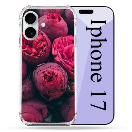 Coque Renforcée Magsafe Pour Iphone 17 Fleur Pivoine