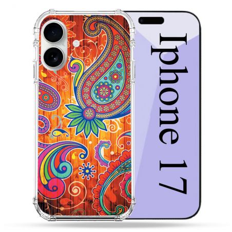 Coque Renforcée Magsafe Pour Iphone 17 Fleur Psychedelic