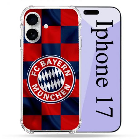 Coque Renforcée Magsafe Pour Iphone 17 Foot Bayern Munich Carreaux