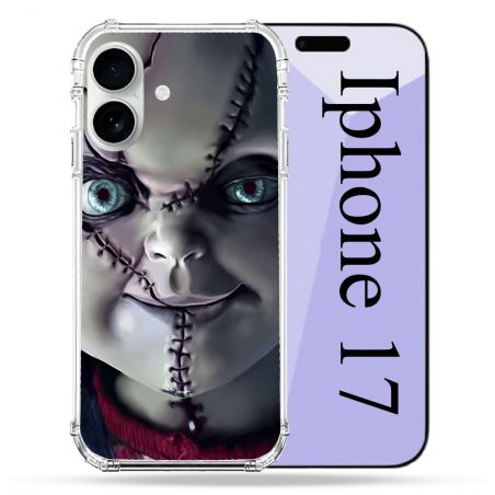 Coque Renforcée Magsafe Pour Iphone 17 Horreur Chucky Cicatrice