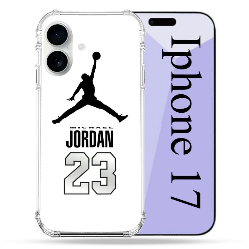 Coque Renforcée Magsafe Pour Iphone 17 Jordan 23 Blanc