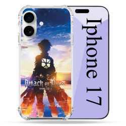 Coque Renforcée Magsafe Pour Iphone 17 Manga Attaque Titans Soleil