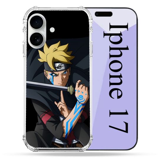 Coque Renforcée Magsafe Pour Iphone 17 Manga Boruto Tatouage