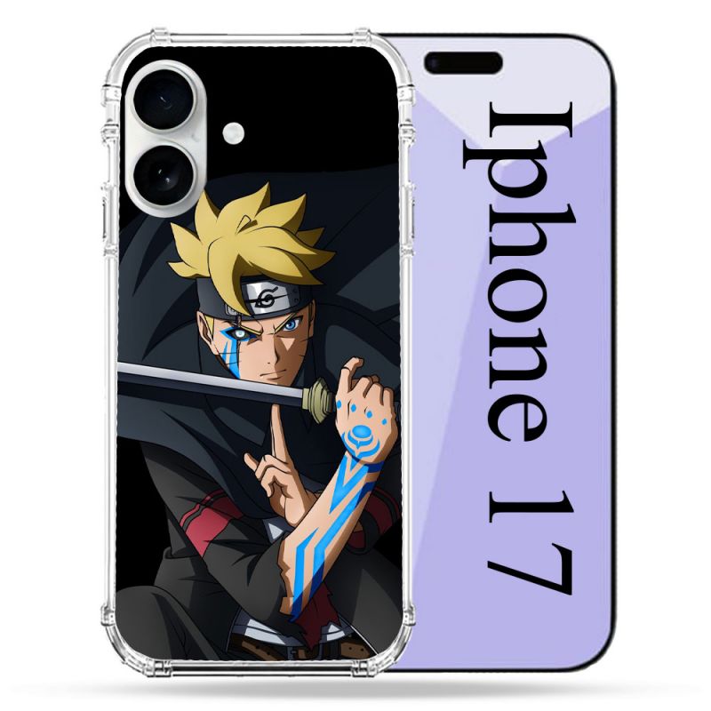 Coque Renforcée Magsafe Pour Iphone 17 Manga Boruto Tatouage