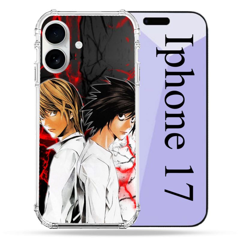 Coque Renforcée Magsafe Pour Iphone 17 Manga Death Note Duo