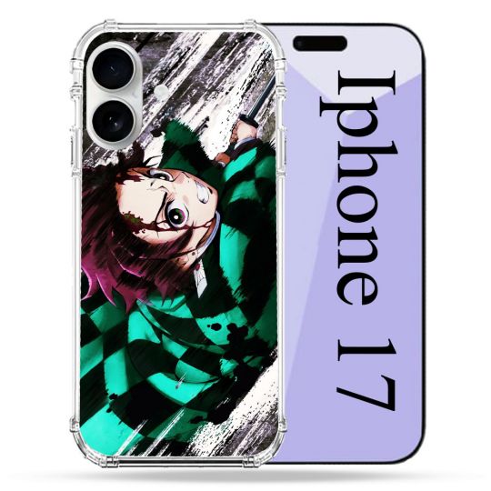 Coque Renforcée Magsafe Pour Iphone 17 Manga Demon Slayer Tanjiro