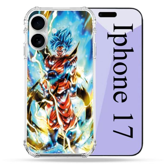 Coque Renforcée Magsafe Pour Iphone 17 Manga Dragon Ball Sangoku Blanc