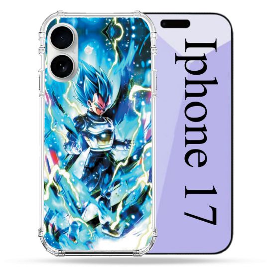 Coque Renforcée Magsafe Pour Iphone 17 Manga Dragon Ball Vegeta Bleu