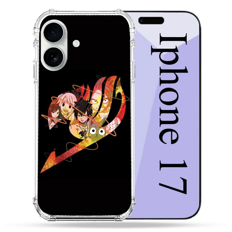 Coque Renforcée Magsafe Pour Iphone 17 Manga Fairy Tail Logo Noir