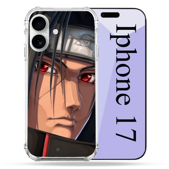 Coque Renforcée Magsafe Pour Iphone 17 Manga Naruto Itachi Visage
