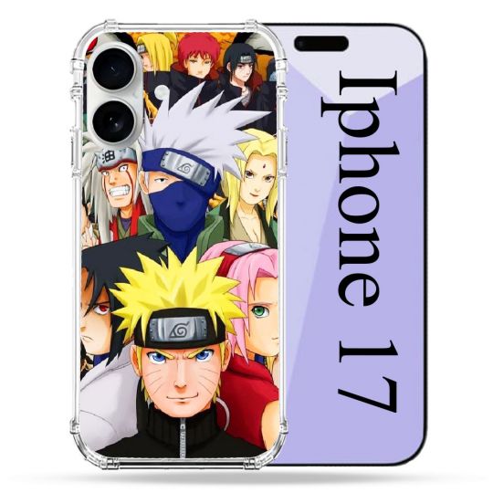 Coque Renforcée Magsafe Pour Iphone 17 Manga Naruto Team