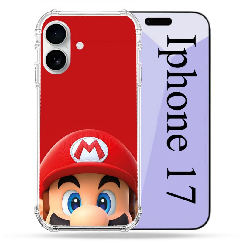 Coque Renforcée Magsafe Pour Iphone 17 Mario Rouge
