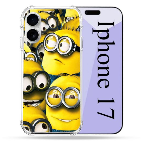 Coque Renforcée Magsafe Pour Iphone 17 Minions Groupe