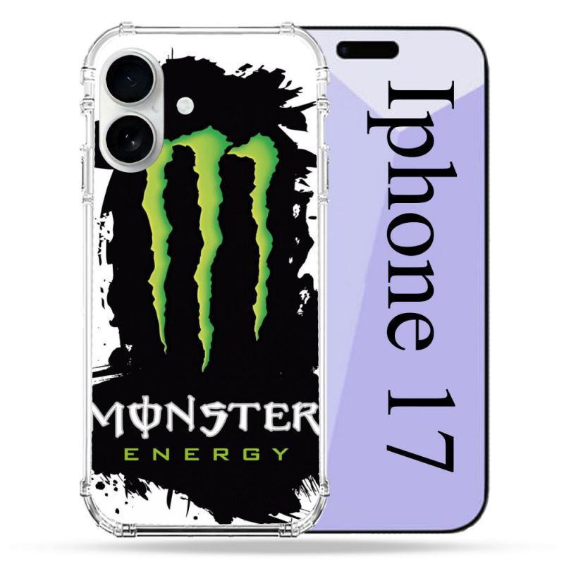 Coque Renforcée Magsafe Pour Iphone 17 Monster Energy Tache