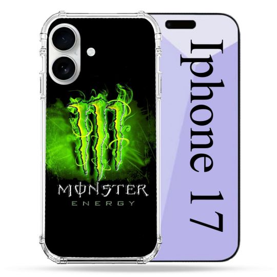 Coque Renforcée Magsafe Pour Iphone 17 Monster Energy Vert