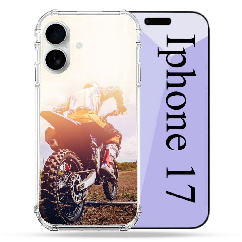 Coque Renforcée Magsafe Pour Iphone 17 Moto Cross Soleil