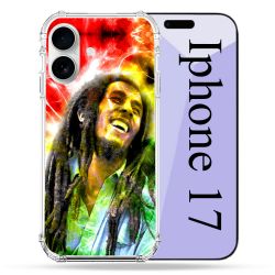 Coque Renforcée Magsafe Pour Iphone 17 Musique Bob Marley Color