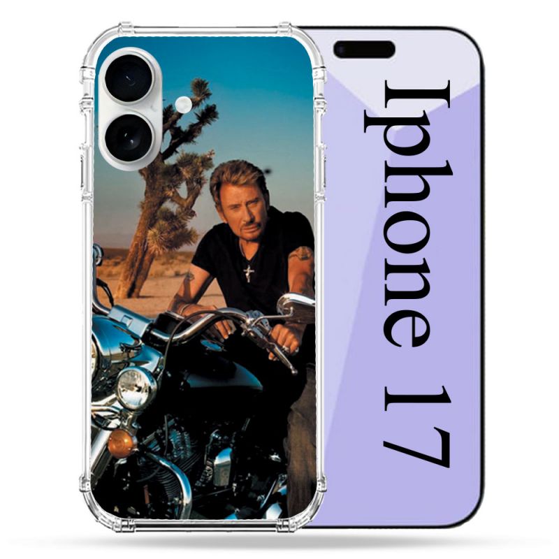 Coque Renforcée Magsafe Pour Iphone 17 Musique Johnny Hallyday Moto