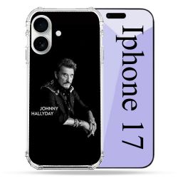 Coque Renforcée Magsafe Pour Iphone 17 Musique Johnny Hallyday Noir