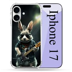Coque Renforcée Magsafe Pour Iphone 17 Musique Rock Lapin
