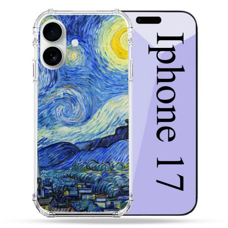 Coque Renforcée Magsafe Pour Iphone 17 Peinture La nuit étoilée