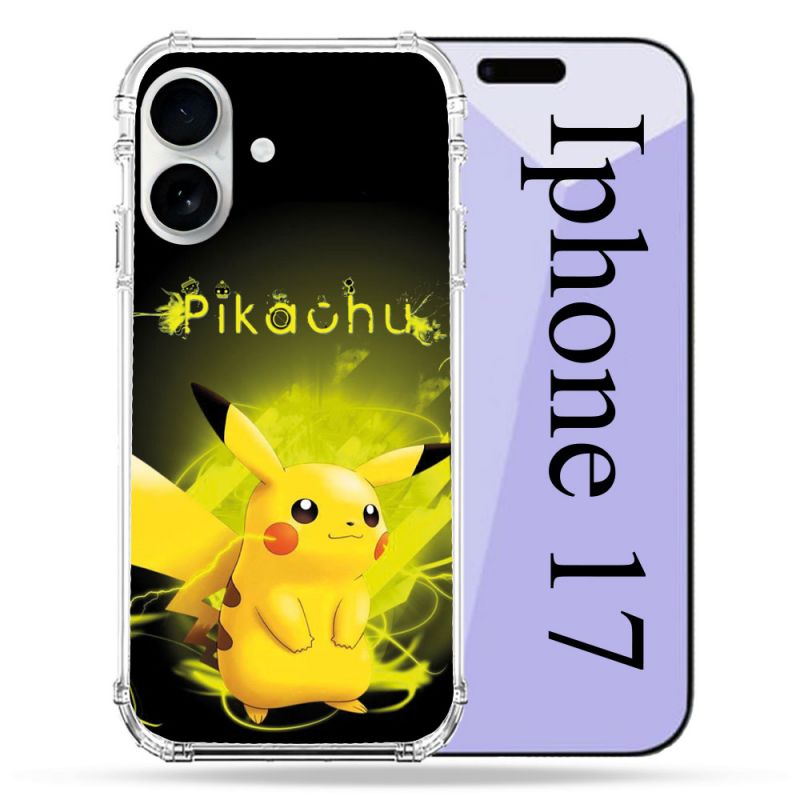 Coque Renforcée Magsafe Pour Iphone 17 Pokemon Pikachu Eclair