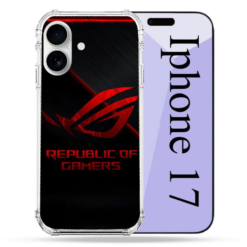 Coque Renforcée Magsafe Pour Iphone 17 ROG Rouge