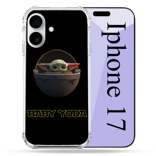 Coque Renforcée Magsafe Pour Iphone 17 Star Wars - Yoda bebe noir