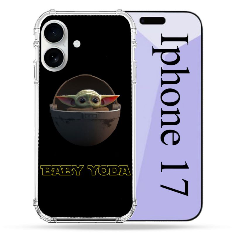 Coque Renforcée Magsafe Pour Iphone 17 Star Wars - Yoda bebe noir