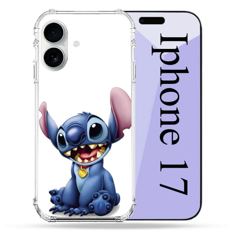 Coque Renforcée Magsafe Pour Iphone 17 Stitch Blanc