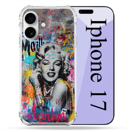 Coque Renforcée Magsafe Pour Iphone 17 Street Art Maryline Monroe