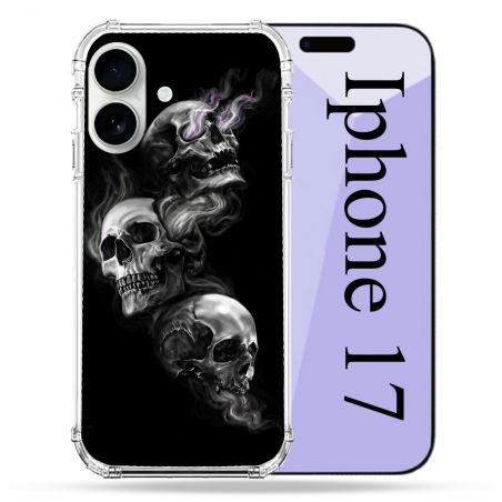 Coque Renforcée Magsafe Pour Iphone 17 Tete de Mort Triple