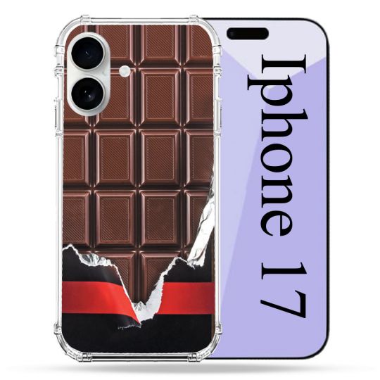 Coque Renforcée Magsafe Pour Iphone 17 Texture Trompe Oeil Chocolat