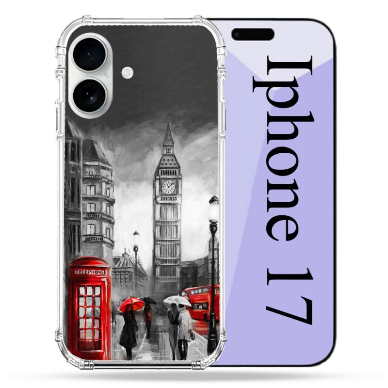 Coque Renforcée Magsafe Pour Iphone 17 Voyage Angleterre Londres Vintage